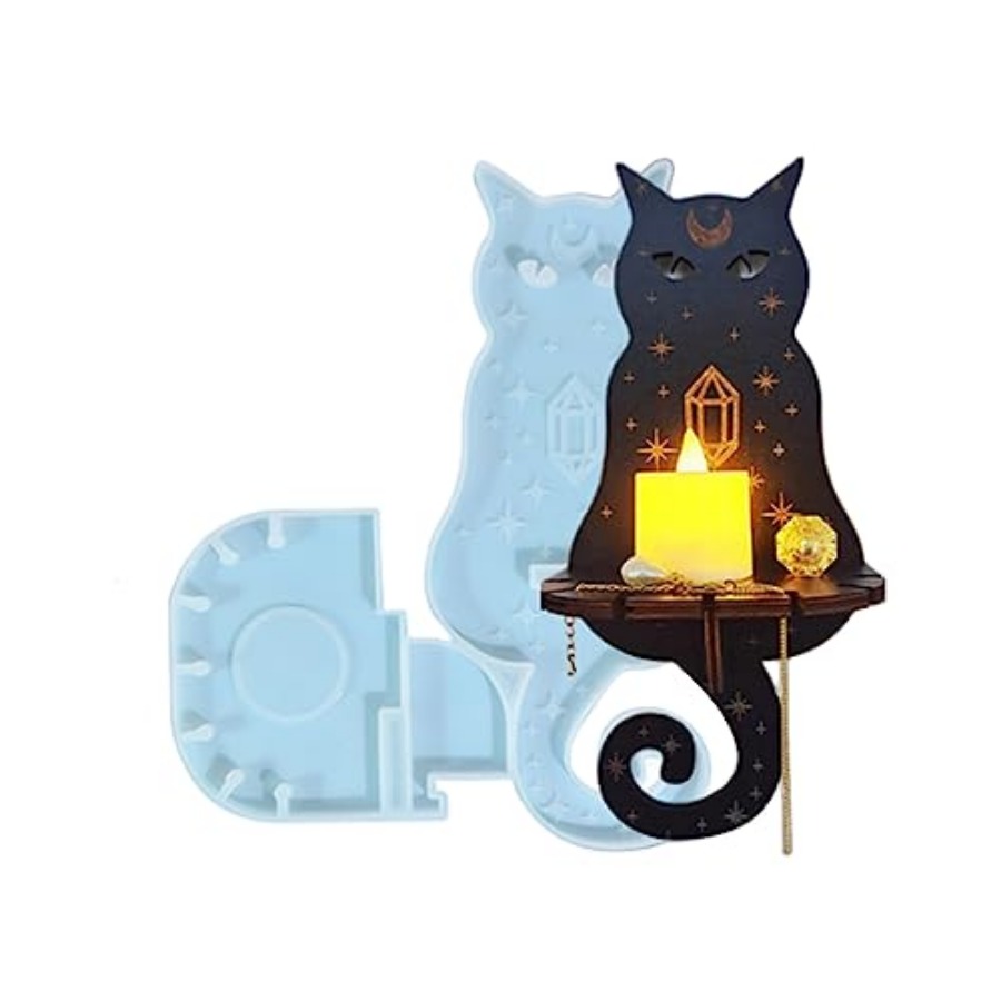 Resin Art Gift - Reçine Kalıpları Silikon, Duvara Monte Mumluk