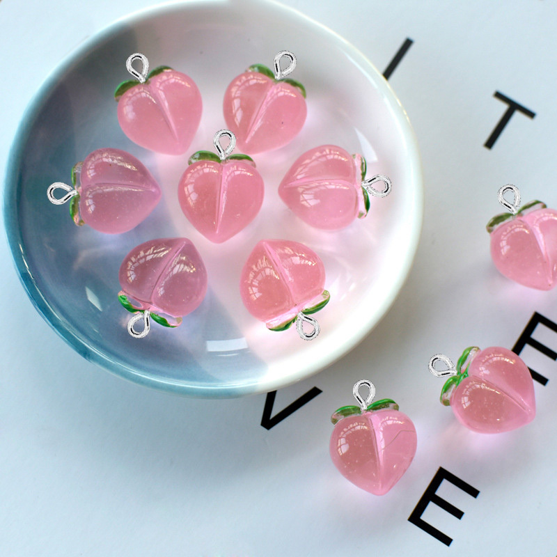 Resin Art Diy Kit - 10 adet yeni şeffaf şeftali düz