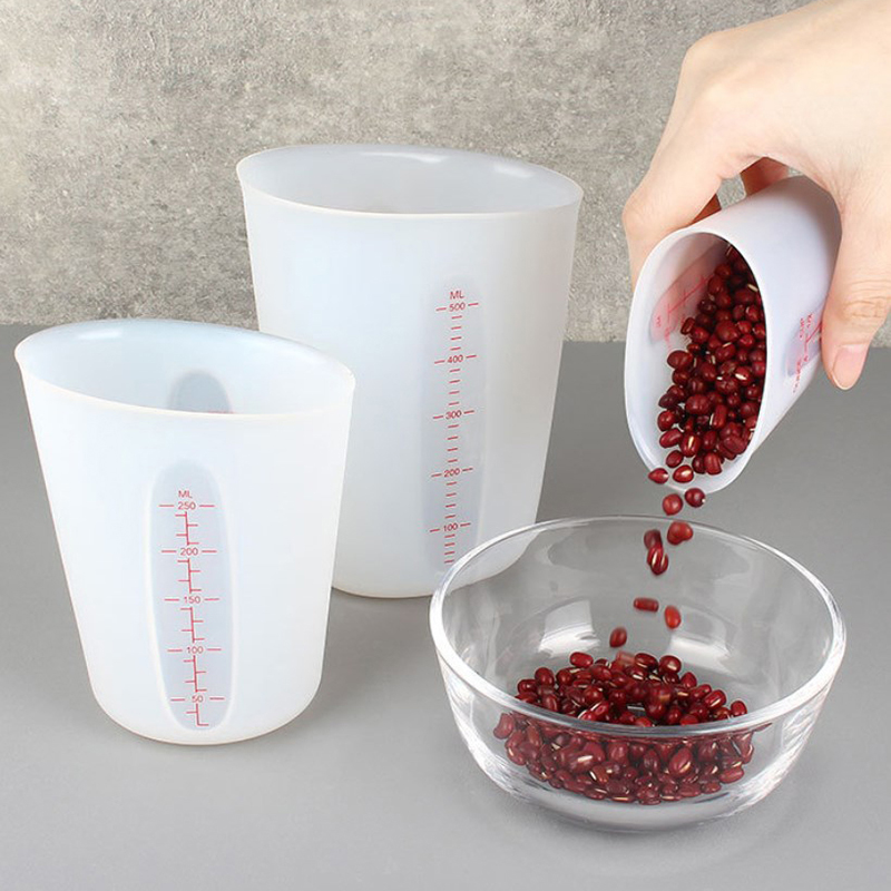 Resin Mixing Cup - 125/250/500ml silikon ölçüm fincan araçları ölçekli