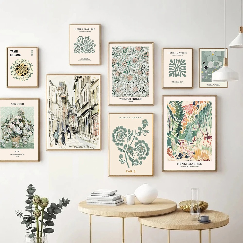 Resin Art Gallery - Soyut Matisse Çiçek ve Yaprak Posteri