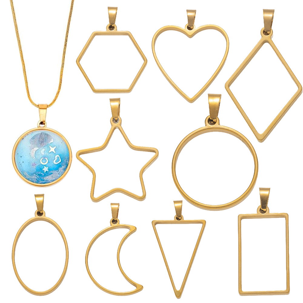 Resin Art Diy Kit - 5 adet Paslanmaz Çelik Açık Arka