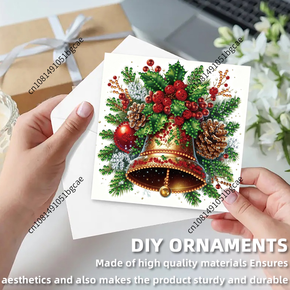 Xmas Resin Art - 6 adet Noel Desenli DIY Elmas