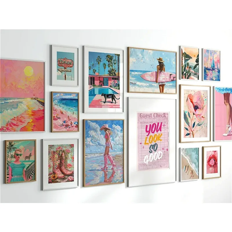 Resin Art Gallery - Trendy Avant-Garde Pembe Yazlık Kıyı Plajı