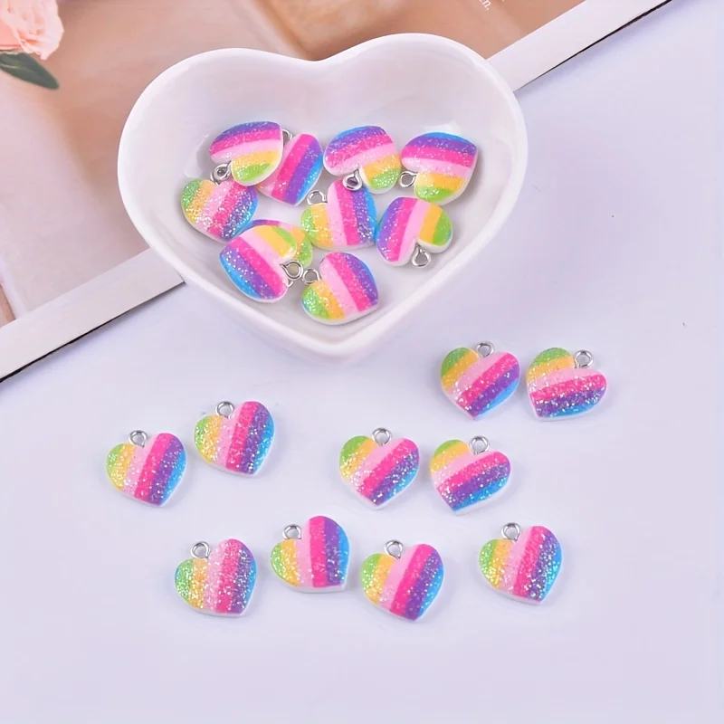 10 adet renkli kalp reçine tak - Resin Art Diy Kit incelemesi ve fiyatı