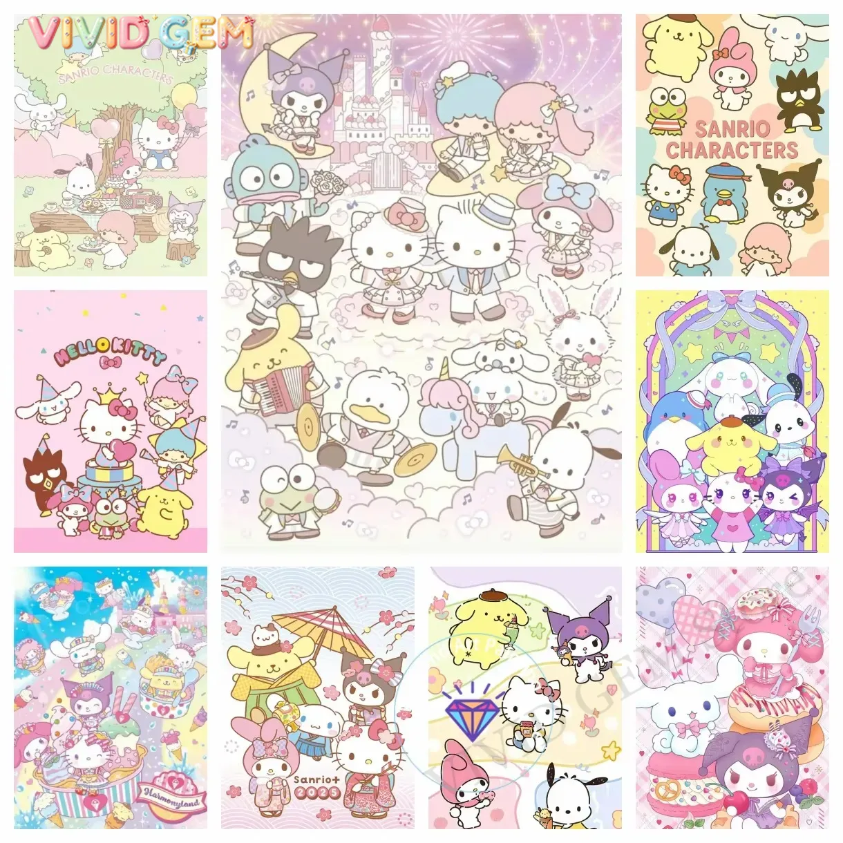Elmas Boyama Sanrio Aile Kolek - Resin Art Gift incelemesi ve fiyatı