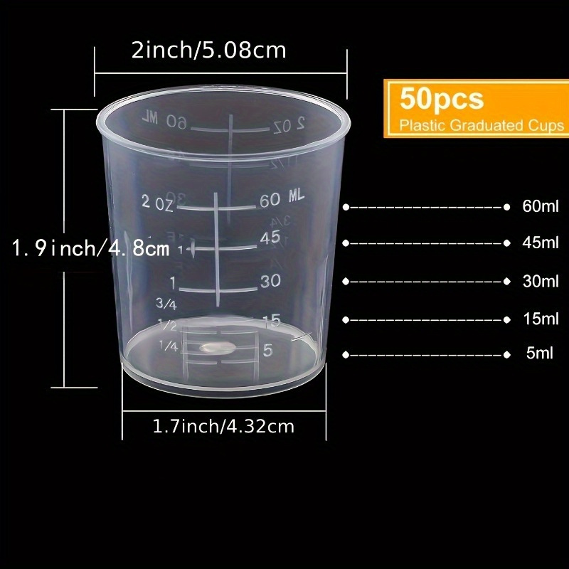 50 Adet Dereceli Bardak Şeffaf - Resin Mixing Cup incelemesi ve fiyatı