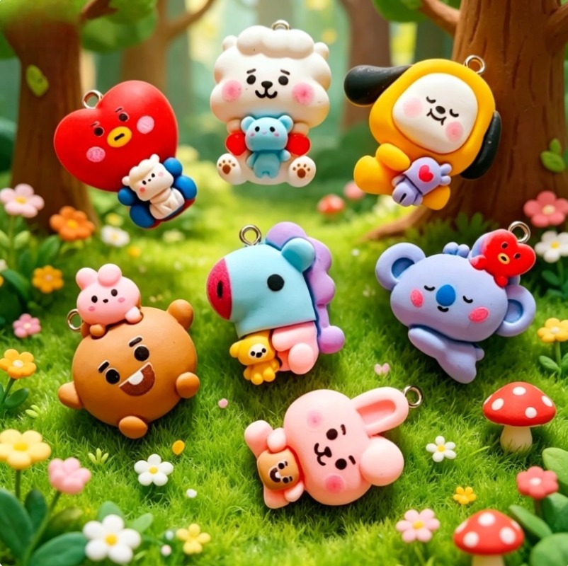 7 adet BT21 Reçine Karikatür F - Resin Art Diy Kit incelemesi ve fiyatı