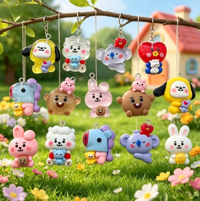 7 adet BT21 Reçine Karikatür F - Resin Art Diy Kit incelemesi ve fiyatı