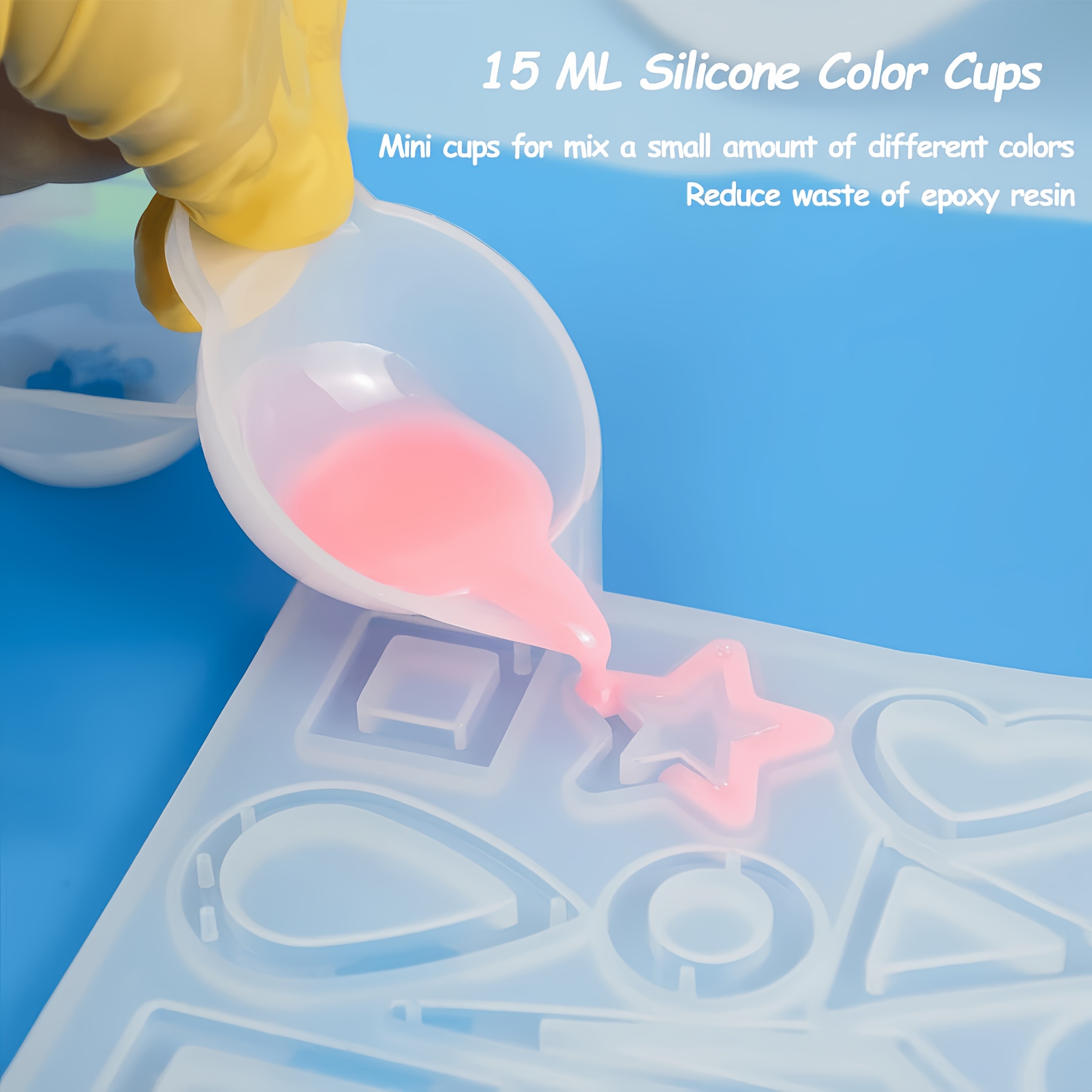 21 adet/takım Silikon Reçine D - Resin Mixing Cup incelemesi ve fiyatı